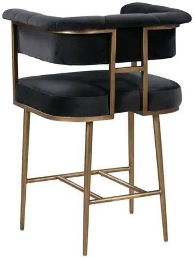 Astrid Grey Velvet Counter Stool