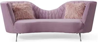 Eva Blush Velvet Sofa