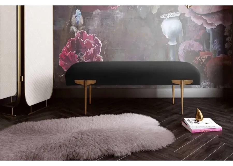 Brno Black Velvet Bench