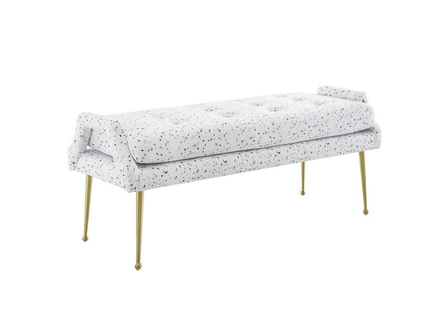 Eileen Terrazzo Velvet Bench