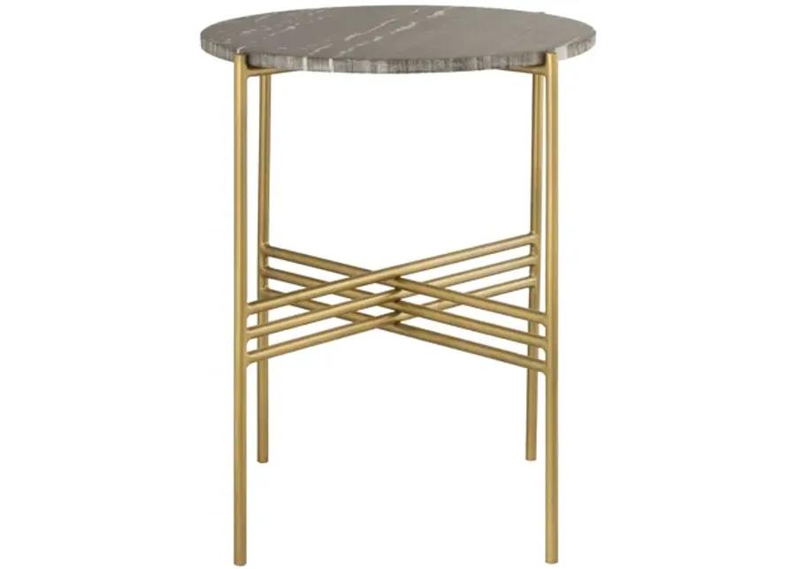 Cress Black Marble Side Table