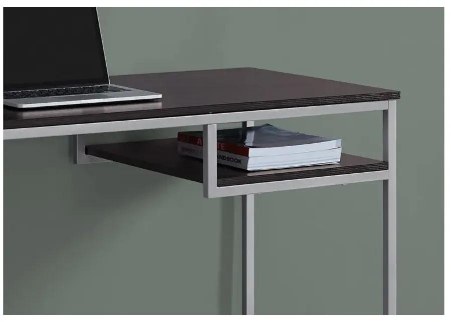 Luna 48" Espresso Metal Computer Desk