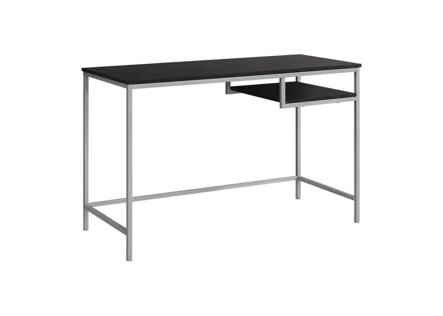 Luna 48" Espresso Metal Computer Desk