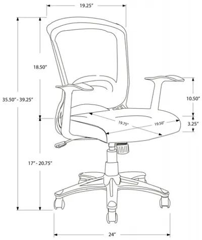 Black Mid-Back Multi-Position Office Chair