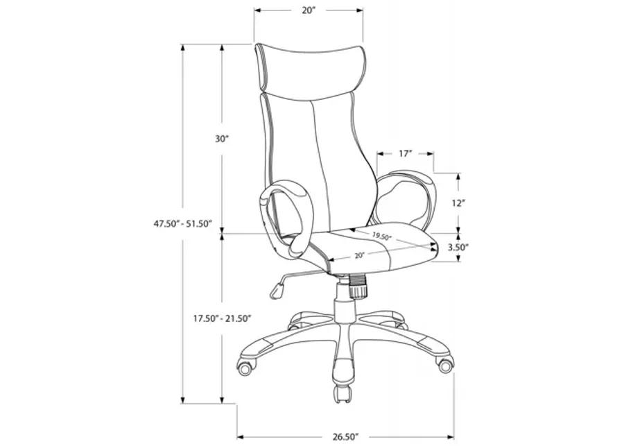 Olivet Brown Faux Leather Office Chair