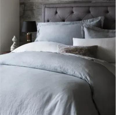 French Linen Duvet Set Queen Flax