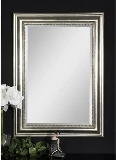 Stuart Silver Beaded Mirror