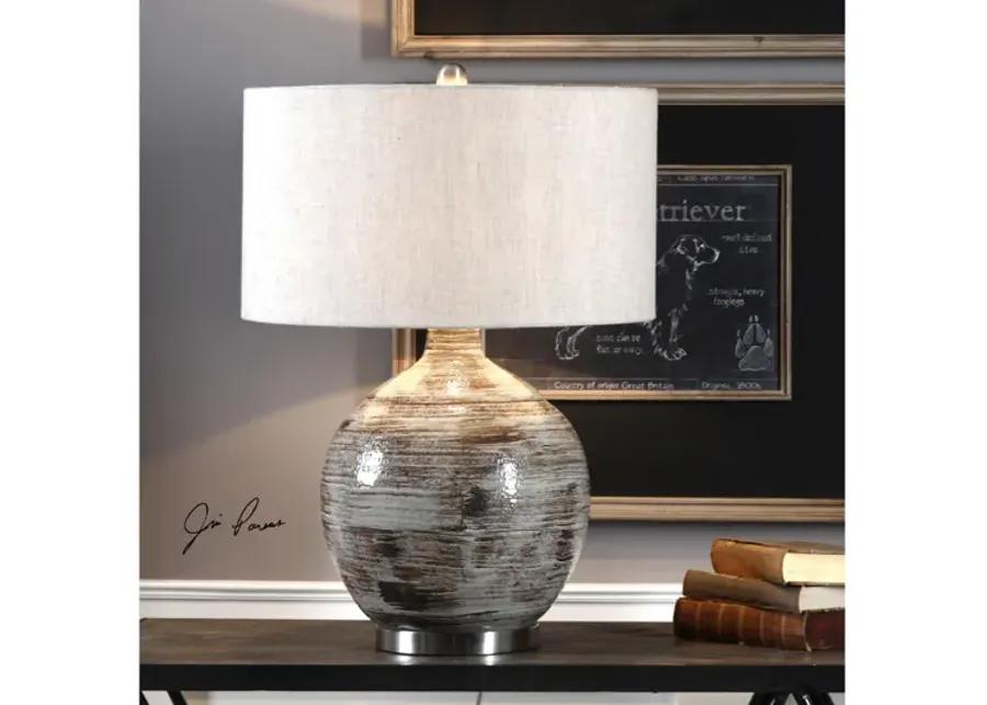 Tamula Distressed Ivory Table Lamp