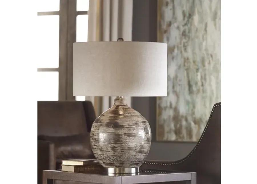 Tamula Distressed Ivory Table Lamp