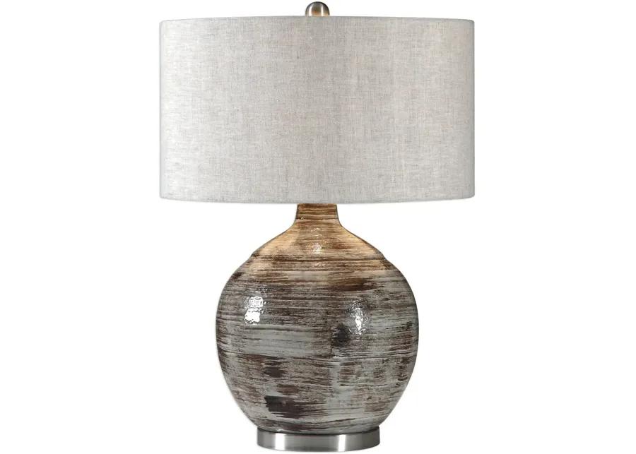 Tamula Distressed Ivory Table Lamp