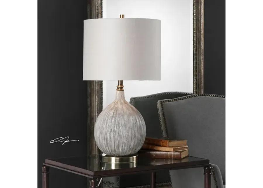 Hedera Textured Ivory Table Lamp