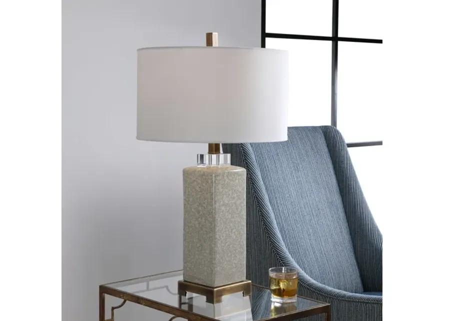 Irie Crackled Taupe Table Lamp