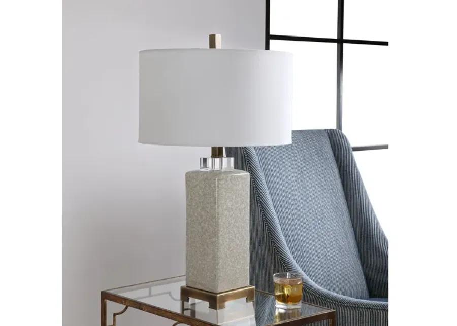 Irie Crackled Taupe Table Lamp