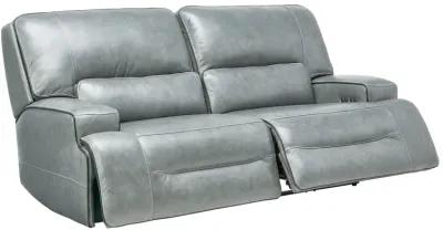 Lotus Leather Dual Power Reclining Sofa