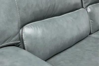 Lotus Leather Dual Power Reclining Sofa