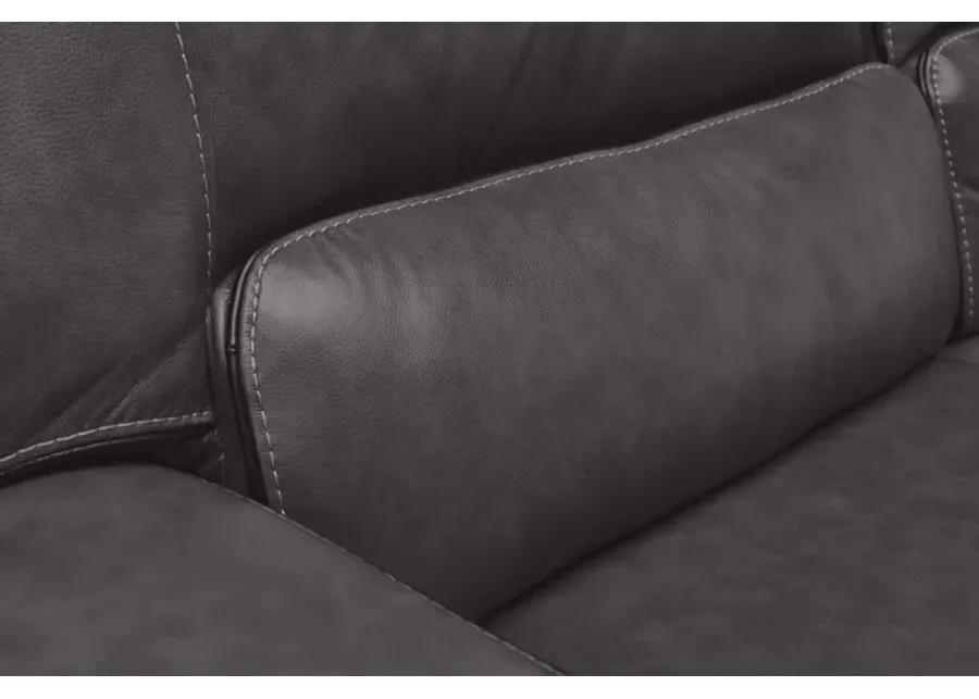 Linden Leather Dual Power Reclining Sofa