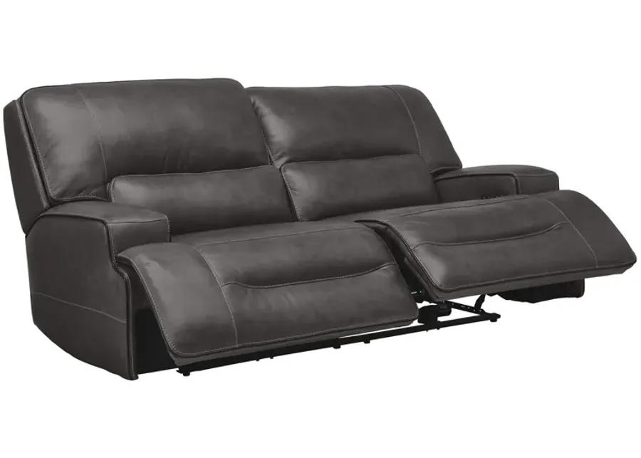 Linden Leather Dual Power Reclining Sofa