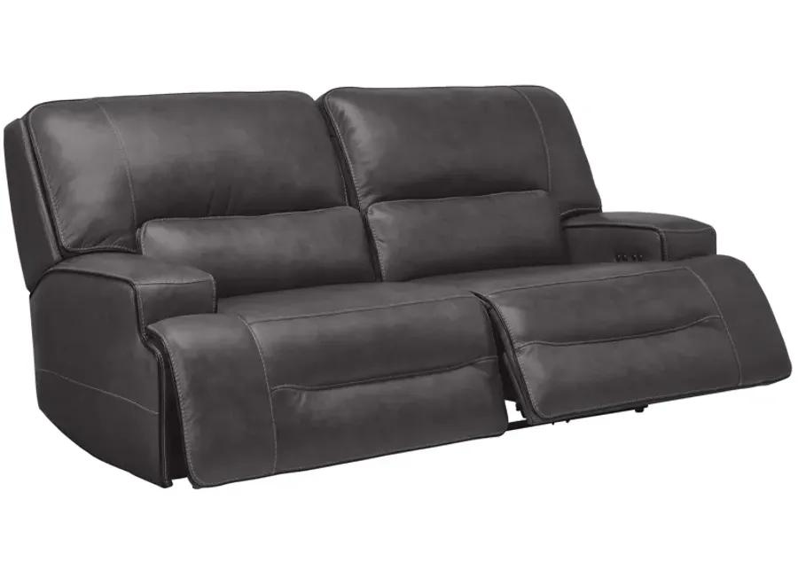 Linden Leather Dual Power Reclining Sofa