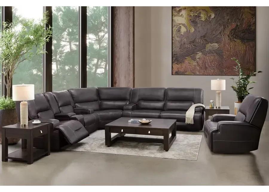 Linden Leather Dual Power Reclining Sofa