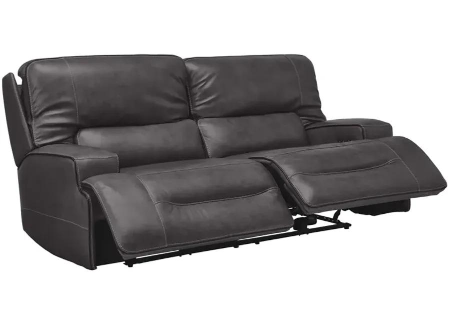 Linden Leather Dual Power Reclining Sofa