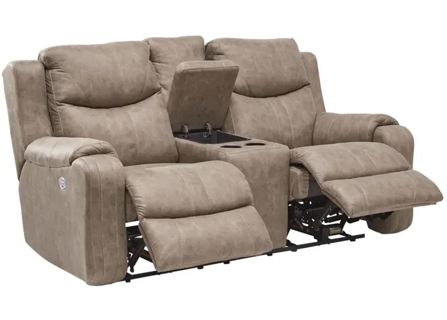 Marvel Dual Power Reclining Console Loveseat by Southern Motion