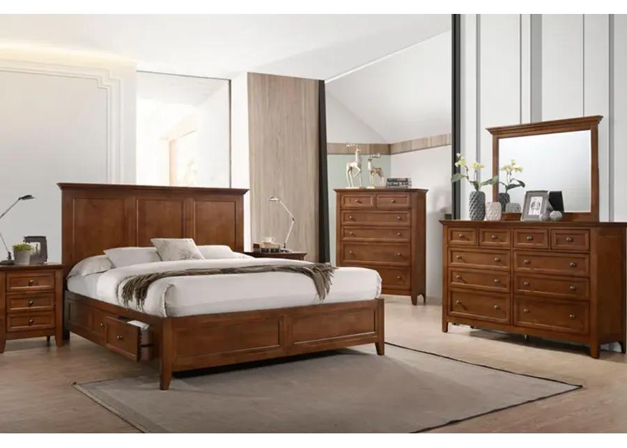 San Mateo 5-Piece Brown Queen Storage Bedroom Set