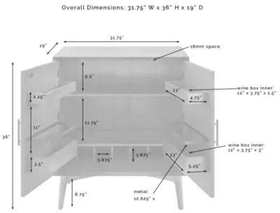 Landon Bar Cabinet Acorn