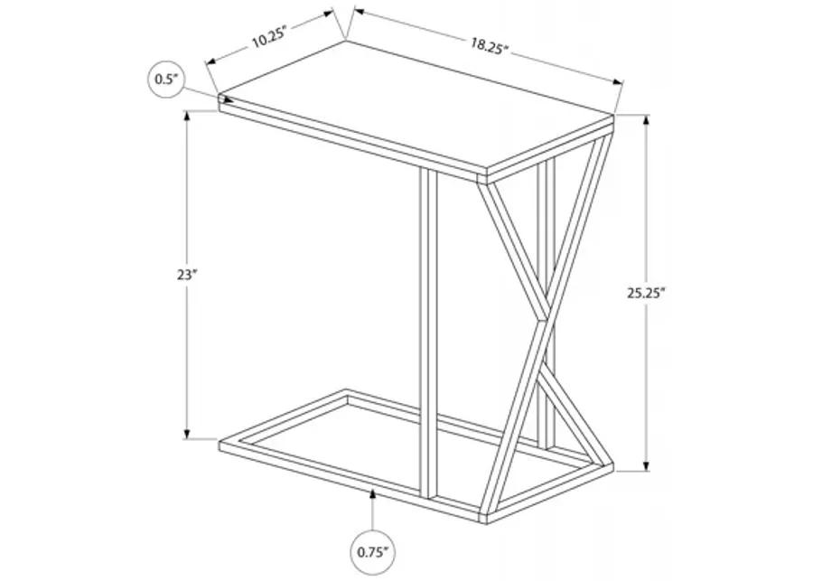 Accent Table - 25"H / Black / Black Metal