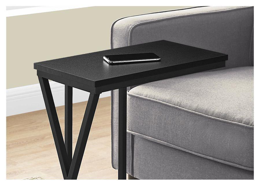 Accent Table - 25"H / Black / Black Metal