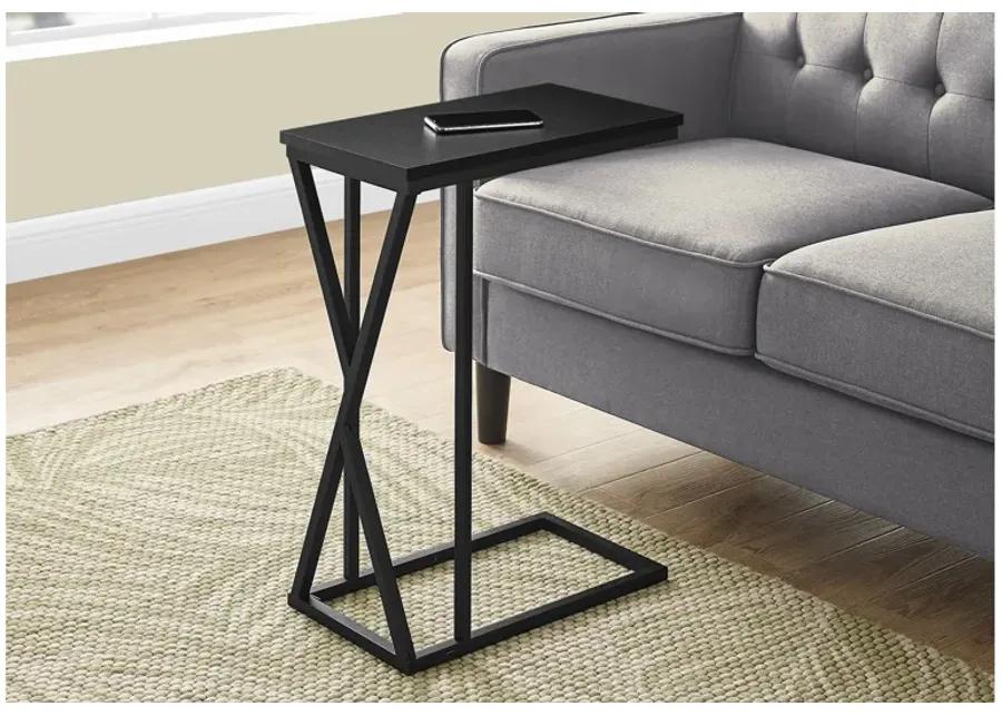 Accent Table - 25"H / Black / Black Metal