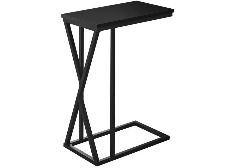 Accent Table - 25"H / Black / Black Metal