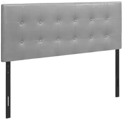 Garren Grey Faux Leather Full Headboard