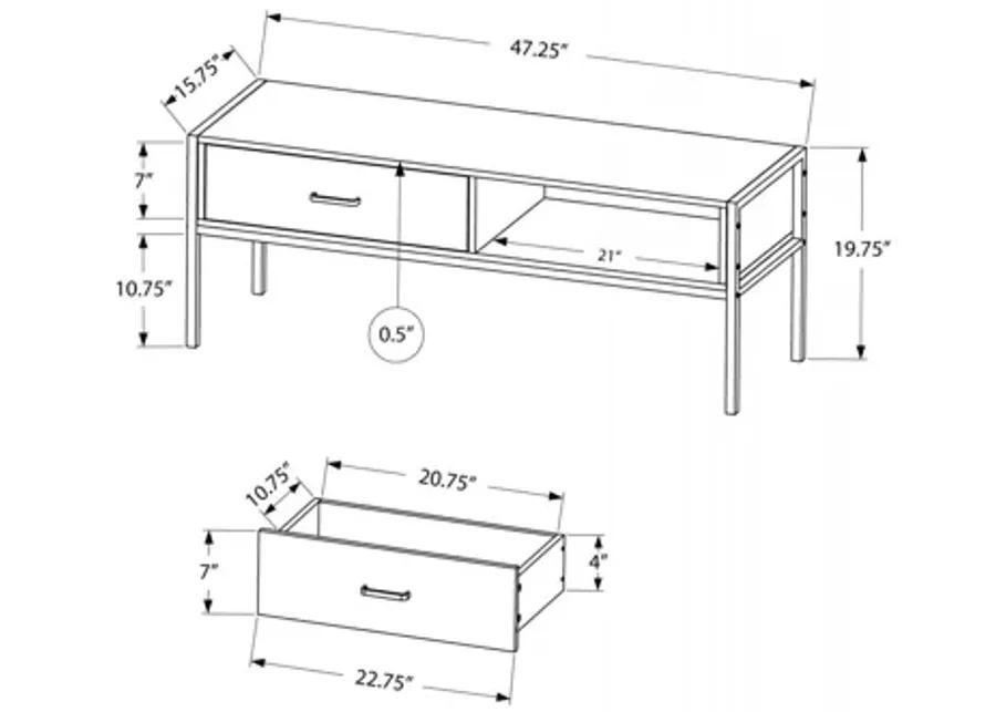 Celestia 48" Black TV Stand