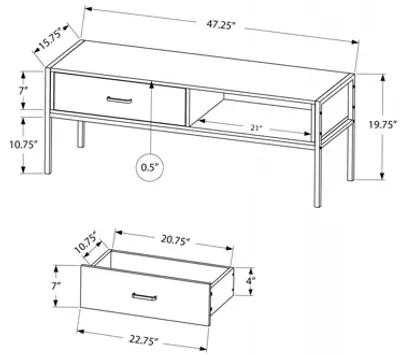 Celestia 48" Grey TV Stand