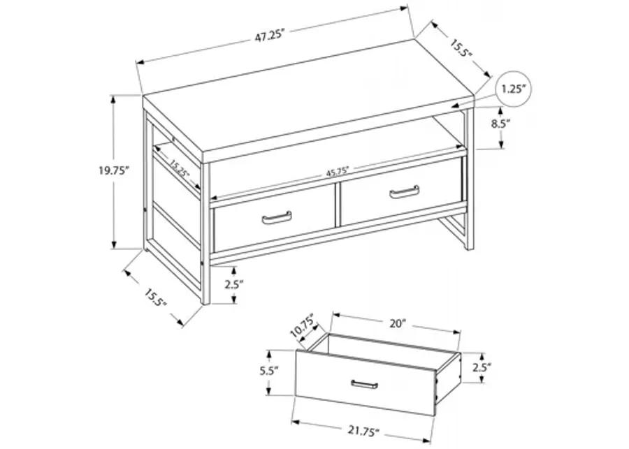 Colby 48" Black TV Stand