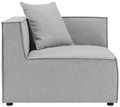 Saybrook Outdoor Patio Upholstered 2-Piece Sectional Sofa Loveseat in Gray