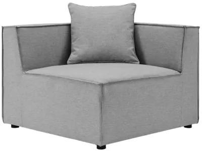 Saybrook Outdoor Patio Upholstered 3-Piece Sectional Sofa in Gray