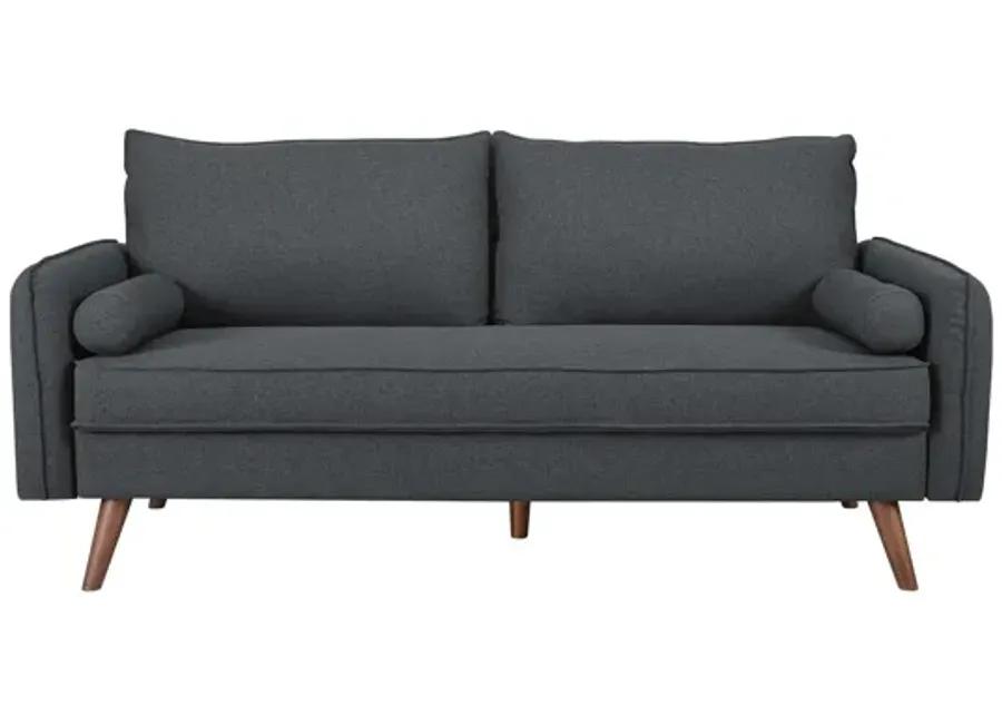 Revive Upholstered Fabric Sofa in Gray