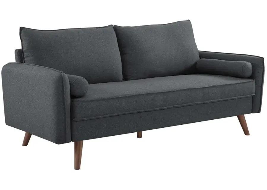 Revive Upholstered Fabric Sofa in Gray