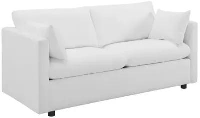 Activate Upholstered Fabric Sofa in White