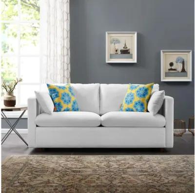 Activate Upholstered Fabric Sofa in White