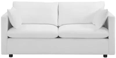 Activate Upholstered Fabric Sofa in White