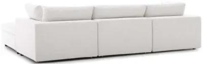 Commix Down Filled Overstuffed 4 Piece Sectional Set in Beige