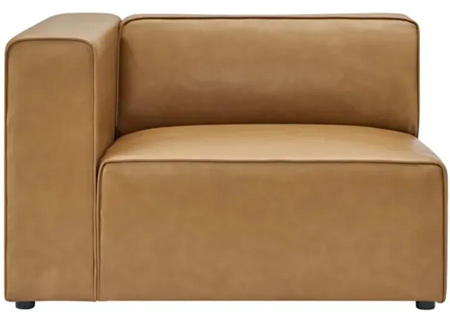 Mingle Vegan Leather 3-Piece Sofa in Tan