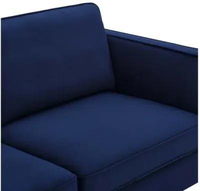 Kaiya Performance Velvet Sofa in Midnight Blue