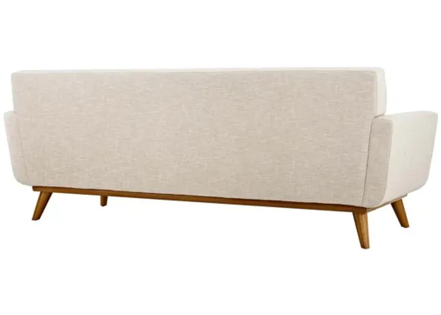 Engage Upholstered Fabric Sofa in Beige