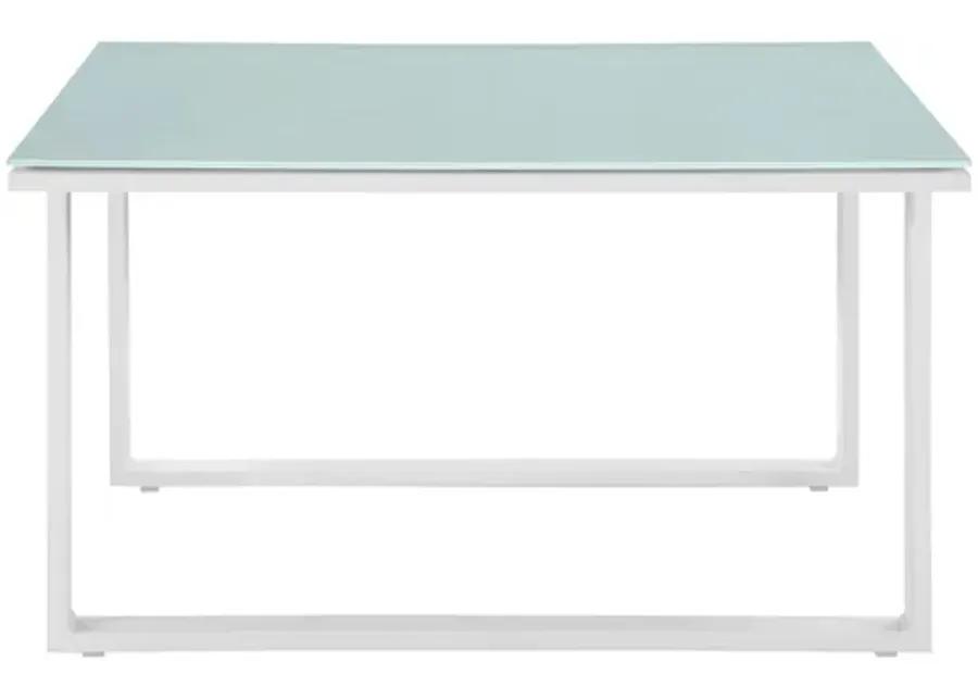 Fortuna Outdoor Patio Side Table in White