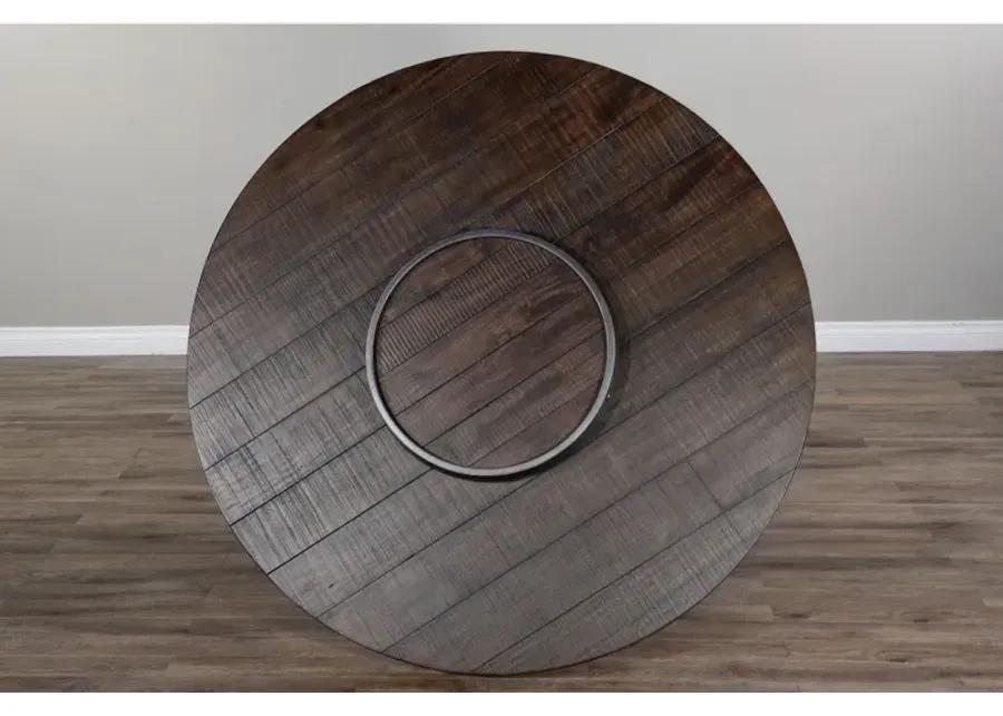 Vineyard Barrel Pub Table with Lazy Susan