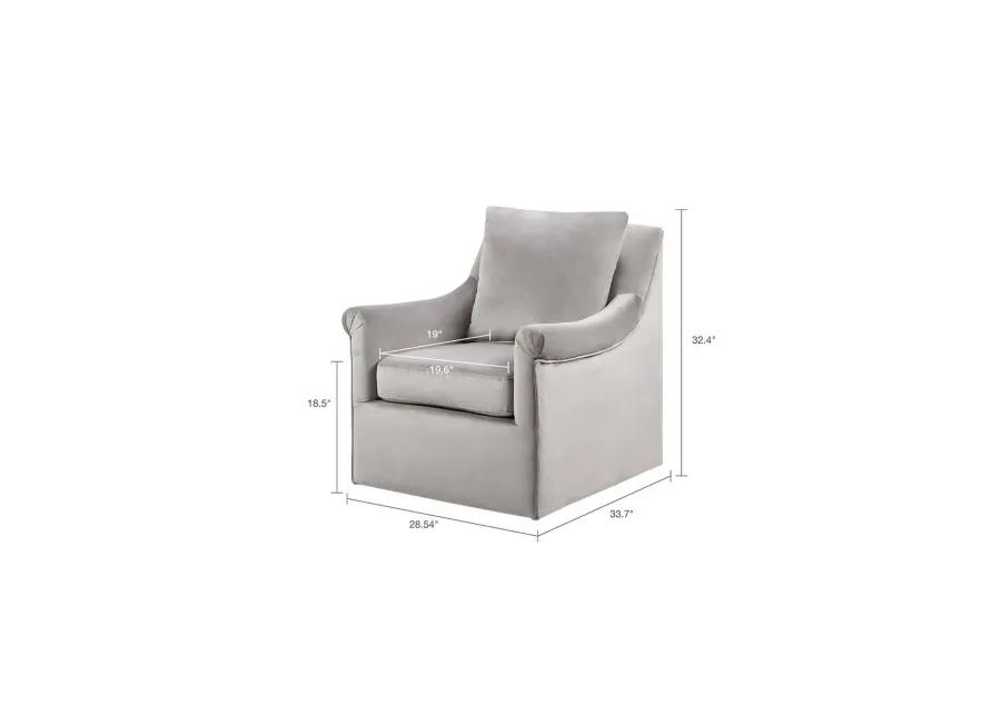 Deanna Swivel Chair in Grey