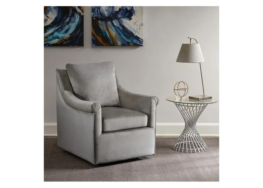 Deanna Swivel Chair in Grey